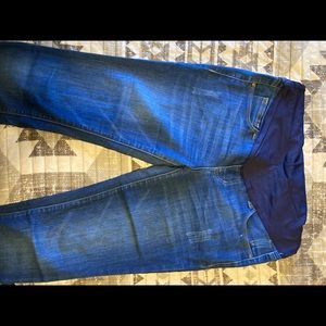 Pink Blush Dark Wash Maternity Jeans